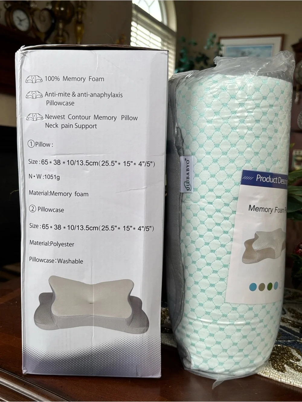 Memory Foam Cervical Pillow Queen Adjustable Ergonomic Neck Support Orthopedic